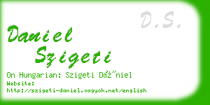 daniel szigeti business card